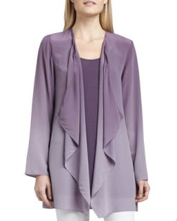 Ombre Silk Jacket, Womens   Eileen Fisher   Wildberry (purple (3X (22/24W))