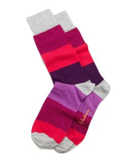 Colorblock Stripes Mens Socks, Purple   Arthur George by Robert Kardashian  