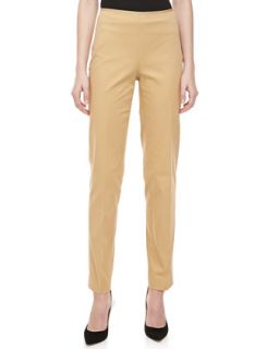 Womens Relaxed Stretch Twill Pants, Sandstone   Michael Kors   Sandstone (6)