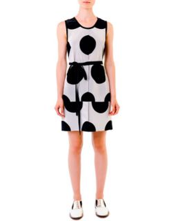 Womens Dot Print Dress, Black/White   Marni   Black (40/4)