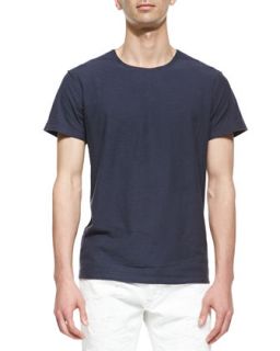 Mens Reversible Slub T Shirt, Navy/Blue   Diesel   Navy (LARGE)