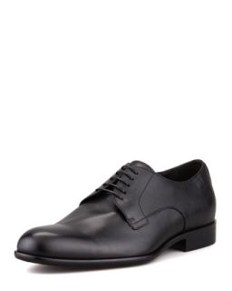 Mens Leather Lace Up Derby Shoe   Boss Hugo Boss   Black (7.0D)