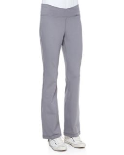 Womens Organic Cotton Yoga Pants, Petite   Eileen Fisher   Pewter (PM (10/12))