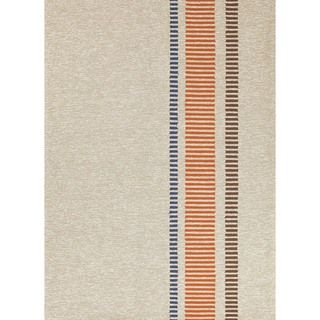 Stripe Beige/ Brown Indoor/outdoor Area Rug (76 X 96)