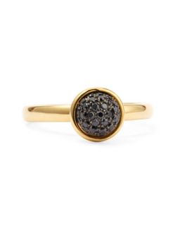 18k Yellow Gold Stacking Baubles Ring, Black Diamond   Syna   Yellow (6.5)