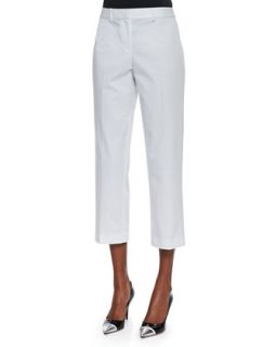 Womens Cabana Twill Cropped Pants   T Tahari   White (8)