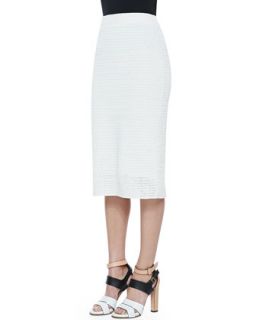 Womens Arabis Knit High Waist Skirt   Theory   White (MEDIUM)