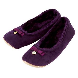 J by Jasper Conran Designer purple ballet slippers