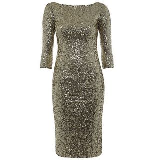 Alice & You Gold sequin party dress