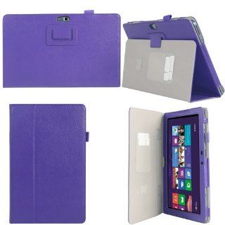 VSTN Samsung ATIV Smart PC 500T Stand Slim Book PU Leather Case Cover with Hand Strap& Card Holder (For Samsung ATIV Smart PC 500T, Purple) Computers & Accessories