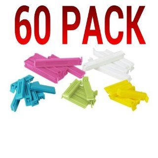 SET OF 60 IKEA BEVARA SEALING CLIP ASSORTED COLORS AND SIZES SET OF 60  