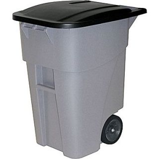 Rubbermaid Square Brute Big Wheel Container with Lid, 50 gal.