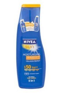 Nivea Sun Block Lotion Moisturizing Immediate Collagen Protect SPF 50  Facial Cleansing Creams  Beauty