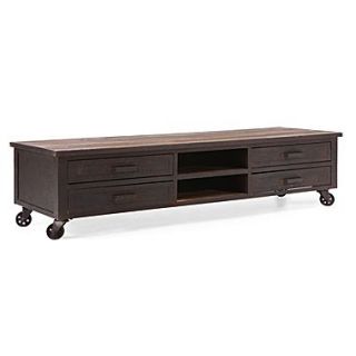 Zuo Fort Mason Elm Wood Entertainment Stand, Distressed Natural