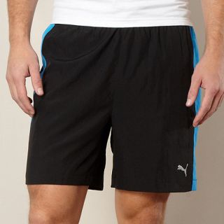 Puma Black panelled woven gym shorts