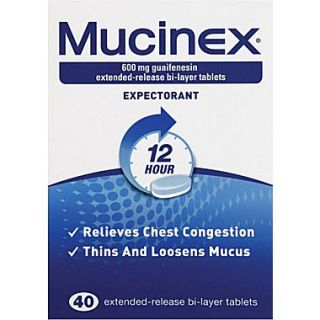 Mucinex Tablets, 40 Tablets/Box