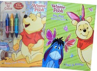 Winnie the Pooh Coloring Book Set with Crayons   "Bears Love Honey" and "Isn't it Funny?" Toys & Games