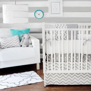 New Arrivals Zig Zag Baby Crib Bedding Set   Gray   Baby Bedding Sets