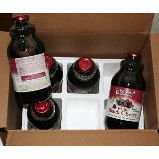 Lakewood PURE Black Cherry Juice, 32 Ounce Bottles (Pack of 6)  Fruit Juices  Grocery & Gourmet Food