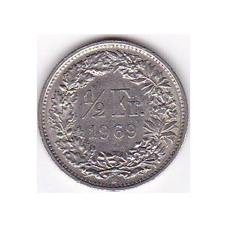 1969 Switzerland 1/2 Franc Coin 
