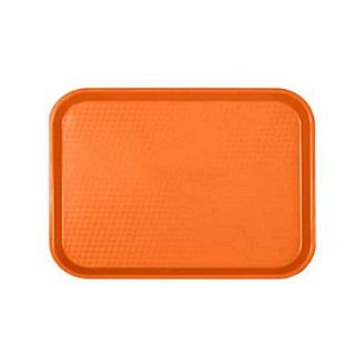 Thunder Group PLFFT1418RR,17 3/4 x 14 Orange Fast Food Tray