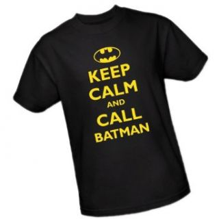 "Keep Calm And Call Batman"    Batman Adult T Shirt Movie And Tv Fan T Shirts Clothing