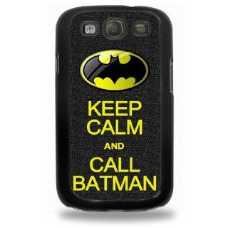 Keep Calm Call Batman Samsung Galaxy S3 Case   Black Plastic Cell Phone Case Cell Phones & Accessories