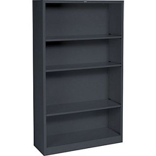 HON Brigade™ 4 Shelf, Metal Bookcase, Charcoal