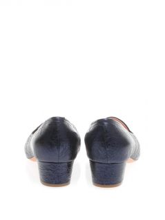 Cracked leather slipper shoes  Rochas