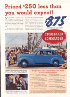 Priced $250 less than you expect Studebaker ad 1938 Entertainment Collectibles