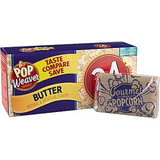 Pop Weaver Microwave Popcorn, Butter Flavor, 24 Bags/Box