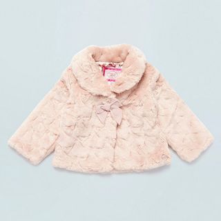 Baker by Ted Baker Babies pink faux fur jacket
