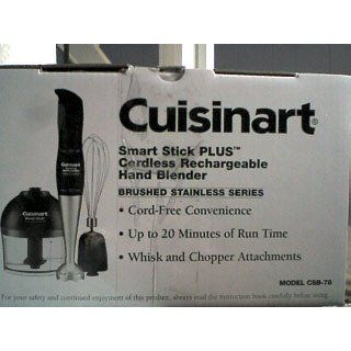 Cuisinart CSB 78 Smart Stick Plus Cordless Rechargeable Hand Blender Kitchen & Dining