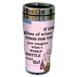 Tree Free Greetings sg23788 Hilarious Aunty Acid "Whole Bottle" by The Backland Studio Ltd. 16 Oz Sip 'N Go Stainless Steel Lined Tumbler Kitchen & Dining