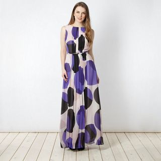 Jonathan Saunders/EDITION Designer purple belted spot maxi dress