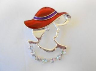 Red Hat Lady Society / Silhouette Pin / Looks Beautiful