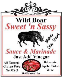 Julia's Wild Boar Sassy Sauce and Marinade Mix   Makes 1qt.  Barbecue Sauces  Grocery & Gourmet Food