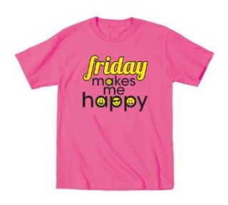 KidTeez Baby girls Friday Makes Me Happy Shirt Clothing