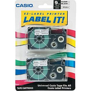 Casio Label Maker Tape, 9mm, black on clear  Make More Happen at