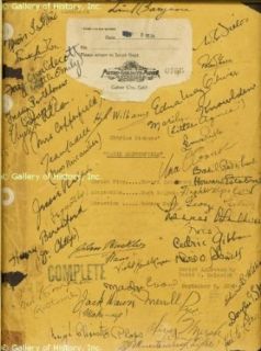 DAVID COPPERFIELD MOVIE CAST   SCRIPT SIGNED CIRCA 1934 CO SIGNED BY W. C. FIELDS, EDNA MAY OLIVER, JESSIE RALPH, LEWIS STONE, HUGH WILLIAMS, FRANK LAWTON, FAY CHALDECOTT, JEAN CADELL, HARRY BERESFORD, JOHN BUCKLER, OLIVER MARSH, UNA O'CONNOR, MARILYN