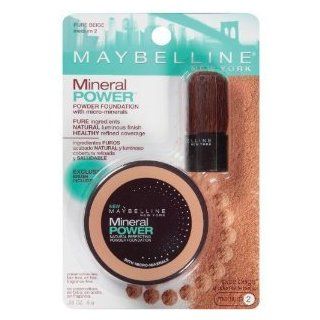 Maybelline New York Mineral Power Natural Perfecting Powder Foundation, Pure Beige, Medium 2, 2 Ea  Beauty Tools And Accessories  Beauty
