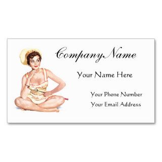 What's Cooking Chef Pin Up Girl ~ Retro Art Business Card
