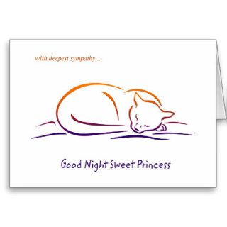 Cat Sympathy Card (Princess) Cards