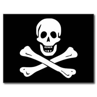 Jolly Roger Pirate Flag Postcard