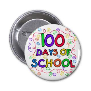 100 Days of School Confetti Buttons