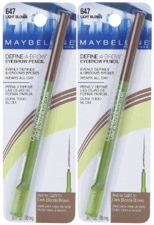 Maybelline Define, A, Brow Eyebrow Pencil, Light Blonde, 2 Pack  Mascara  Beauty
