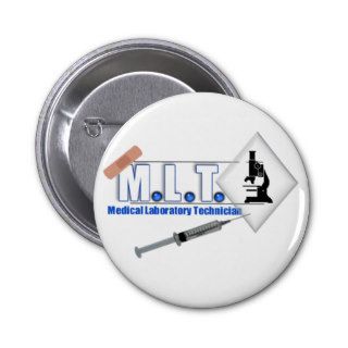 MLT LOGO W/ MICROSCOPE   MEDICAL LABORATORY TECH PINS