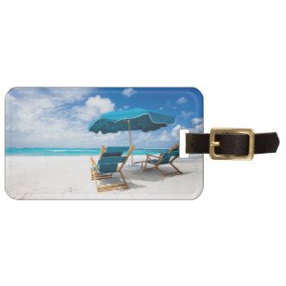 Lounges on the beach luggage tags