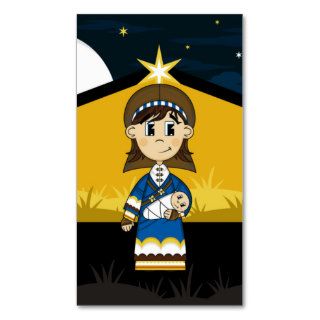 Mary & Baby Jesus by Nativity Bookmark Business Card Template