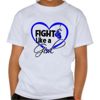 Fight Like a Girl   Heart   Colon Cancer T shirts